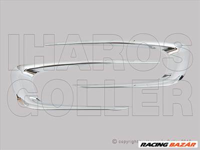 Peugeot 2008 2013.03.01-2016.03.31 Első lökhárító díszléc szett króm bal+jobb (1B94)