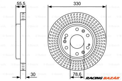 BOSCH 0 986 479 W30 - féktárcsa CADILLAC CHEVROLET GMC