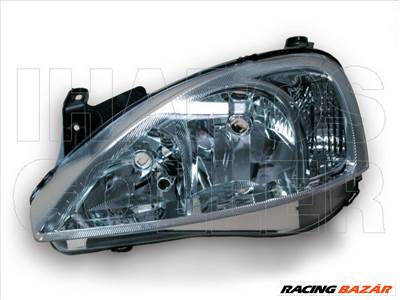 Opel Corsa C 2000.09.01-2006.08.31 fényszóró H7/H1 bal 04.9-től (motoros állítás, motor nélkül) TYC (0498)