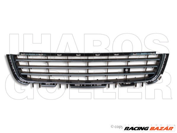 Opel Astra H 2003.09.01-2014.08.31 Rács a lökhárítóba közép 07.09-től krómléccel (158H) 1. kép