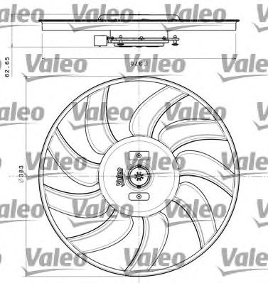 VALEO 696350 - hűtőventillátor AUDI 1. kép