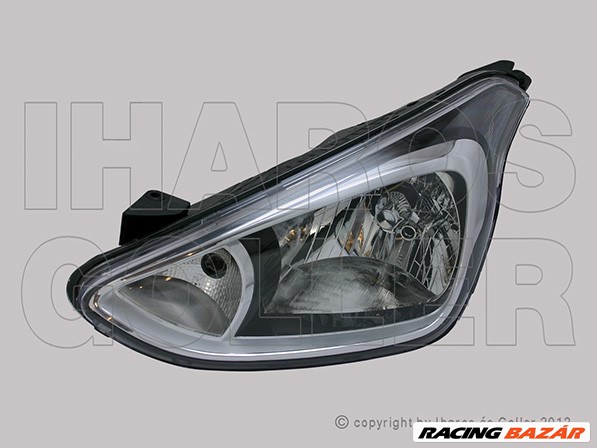 Hyundai I10 2013.11.01-2019.12.01 Fényszóró H4 bal fekete házas (motorral) DEPO (13G1) 1. kép