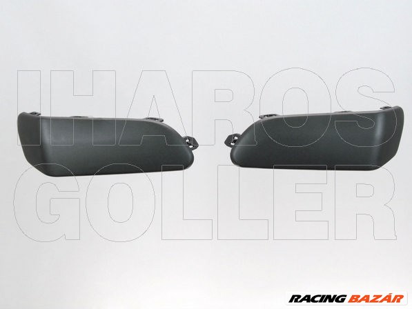 Renault Twingo 2007.08.01-2011.12.31 Hátsó lökhárító díszléc szett, fekete (szenzoros) (1401) 1. kép