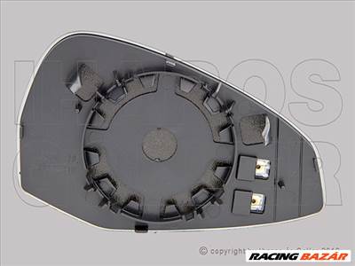 Audi A4 (8W) 2015.09.01-2019.05.30 Tükörlap cserélhető bal, fűthető, domború, króm (19E9)