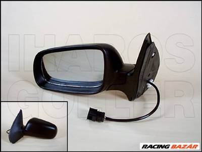 Volkswagen bora 1998.11.01-2005.12.31 visszapillantó tükör bal, elektromos állítás,kék, fűthető, aszférikus,fényezendő (0sev)