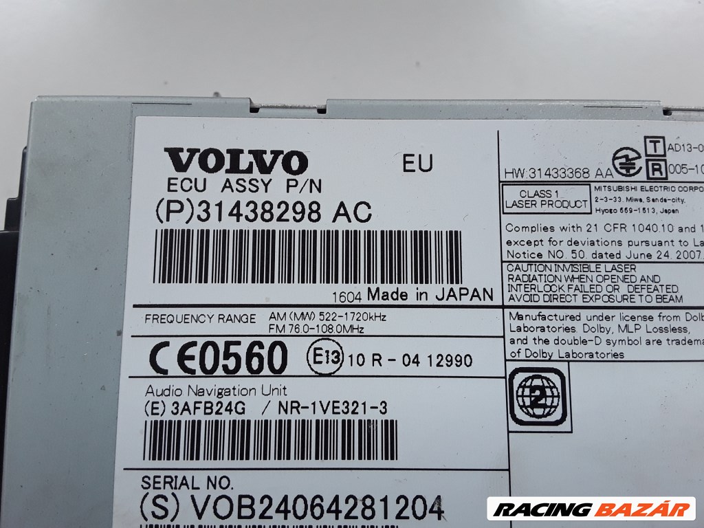 Volvo XC60, Volvo V70 navigációs fejegység 31438298ac 2. kép
