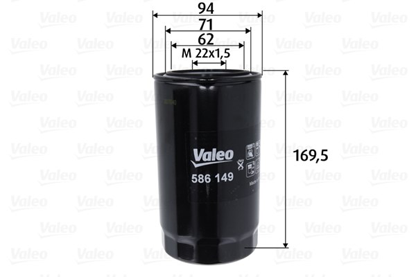 VALEO 586149 - olajszűrő IVECO 1. kép