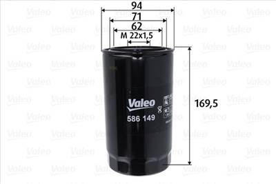 VALEO 586149 - olajszűrő IVECO