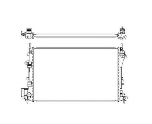 NRF 58203 - Vízhűtő (Hűtőradiátor) OPEL SAAB VAUXHALL 1. kép