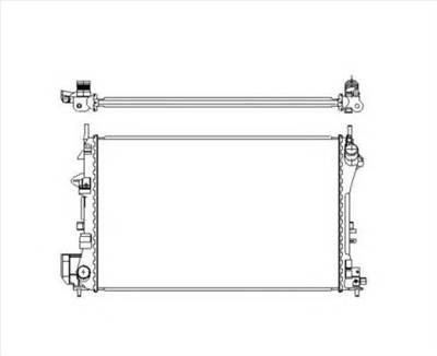 NRF 58203 - Vízhűtő (Hűtőradiátor) OPEL SAAB VAUXHALL
