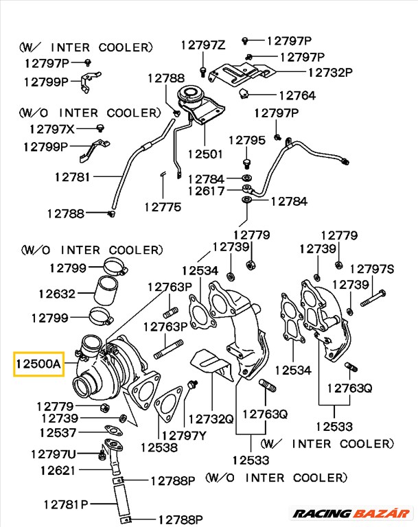 Mitsubishi Pajero Olajhűtéses Turbó 2.5TD md187208 md170563 4. kép