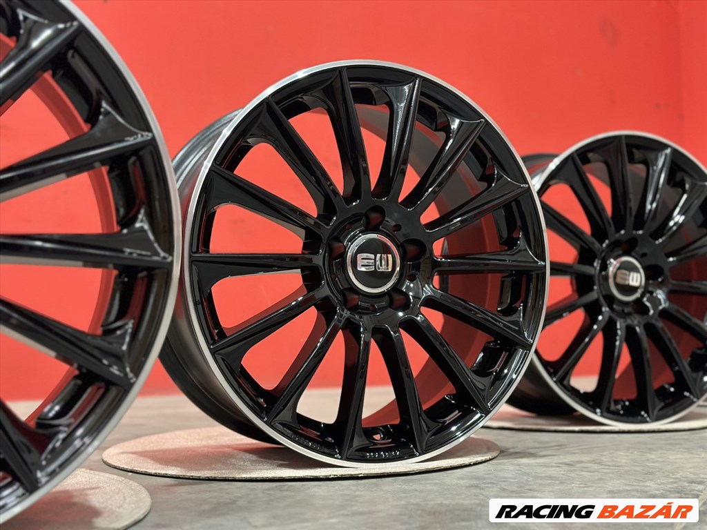 R17 5x112 (66,5) Elite Wheels EW02 WILD BEAUTY 7.5J ET35 BLACK LIP POLISH új alufelnik 17" 2. kép