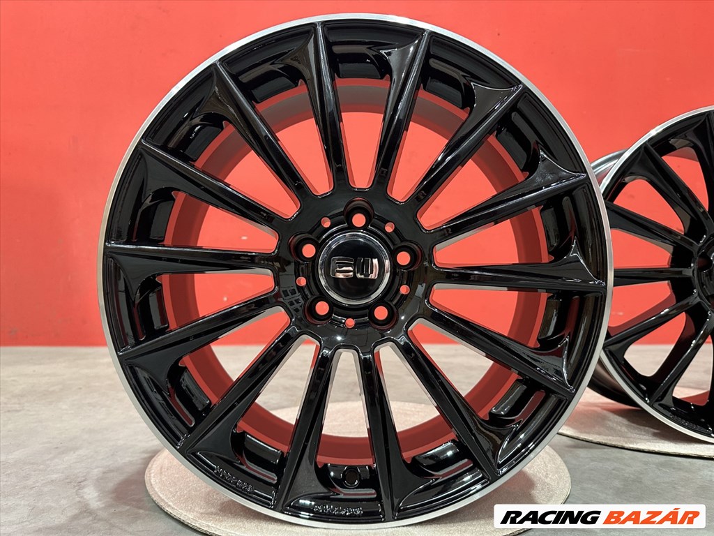 R17 5x112 (66,5) Elite Wheels EW02 WILD BEAUTY 7.5J ET35 BLACK LIP POLISH új alufelnik 17" 3. kép