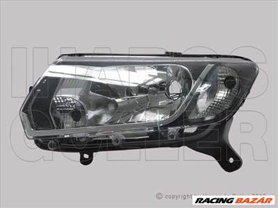 Dacia Logan 2012.10.01-2017.08.01 FSZ H4 bal +nappali fény fekete házas TYC (10BW)