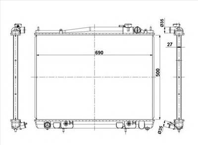 NRF 56088 - Vízhűtő (Hűtőradiátor) NISSAN