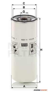 MANN-FILTER WDK 11 102/28 - Üzemanyagszűrő OPTARE RENAULT TRUCKS VOLVO 1. kép