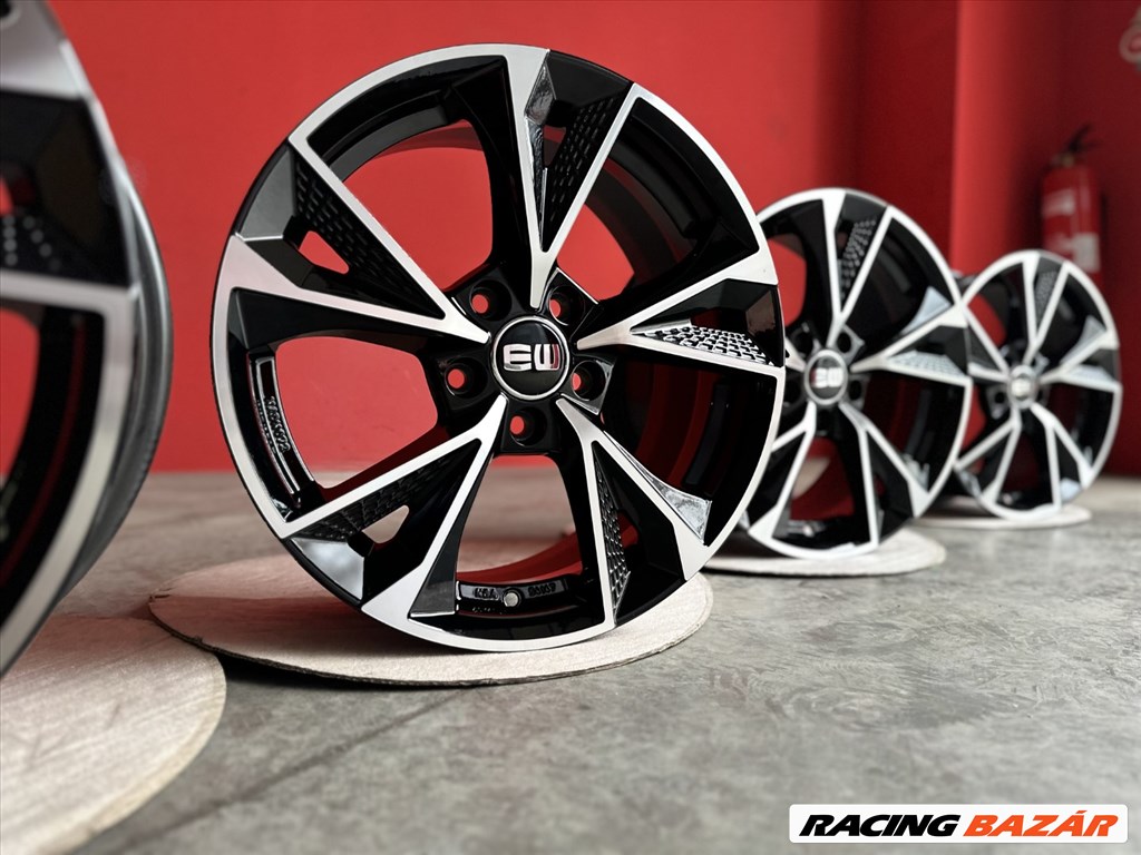 R17 5x112 (66,45) Elite Wheels EW15 LUSTER 7.5J ET45 BLACK POLISH  új alufelnik 17" 2. kép