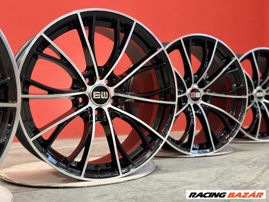 R19 5x112 (66,6) Elite Wheels EW10 LIGHT 8.5J ET30 BLACK POLISH új alufelnik 19" 2. kép