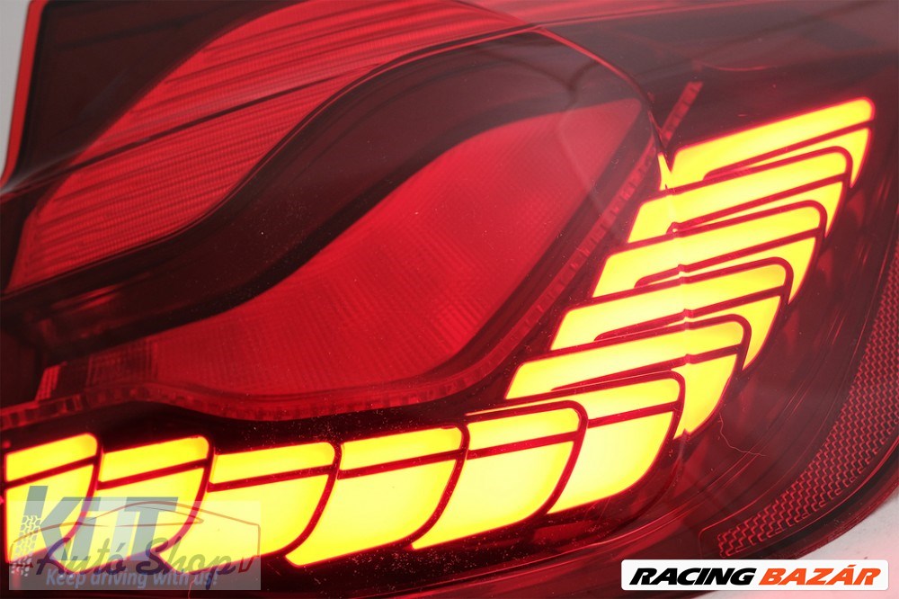 BMW F30 Pre LCI és LCI (2011-2019) F35 F80 OLED Red Clear, dinamikus szekvenciális kanyarodó lámpával . M4 Desing 3. kép