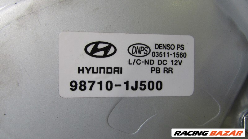 12813 HÁTSÓ ABLAKTÖRLŐ MOTOR - Hyundai i20 08-14 - 5 ajtós sedan - 100.200km - 987001J500 2. kép