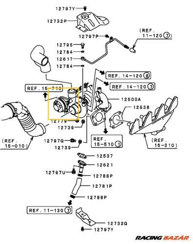 MR968080 Mitsubishi Pajero Sport Turbónyomás Szabályzó Vákumdob 2.5TD 115LE 2001-2006 5. kép