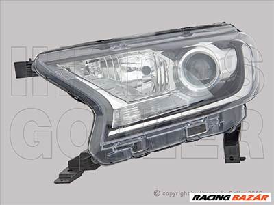 Ford Ranger 4 2016.02.01- fényszóró DE H11/HB3 bal fek.h. (motoros állítás, motor nélkül) DEPO (1C6R)