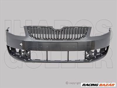 Skoda Octavia (5E) 2013.02.01-2016.09.30 Első lökhárító fényezendő, hűtődíszráccsal (18DK)