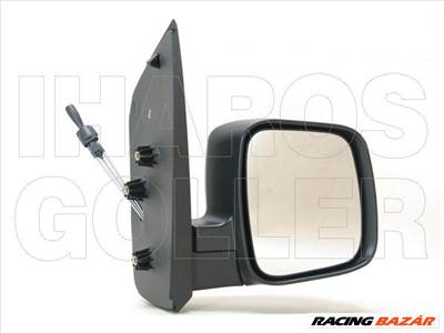 Fiat Qubo 2009.10.01- Külső tükör jobb, bowd.állíth., króm, domb., alap. (0YVN)