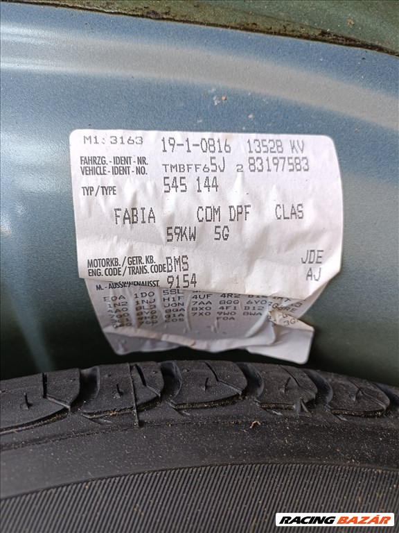 Skoda Fabia II 1.4Tdi (BMS 109817) bontott alkatrészei, 9154 színben eladók 5. kép