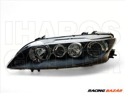 Mazda 6 2005.06.01-2007.08.31 Fényszóró 2H1/H3 bal, fekete házas (motorral) TYC (0R7F)