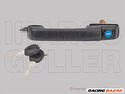 Volkswagen Golf III 1991.09.01-1997.09.30 Első külső kilincs zárral bal-jobb (fekete) (0HGT)
