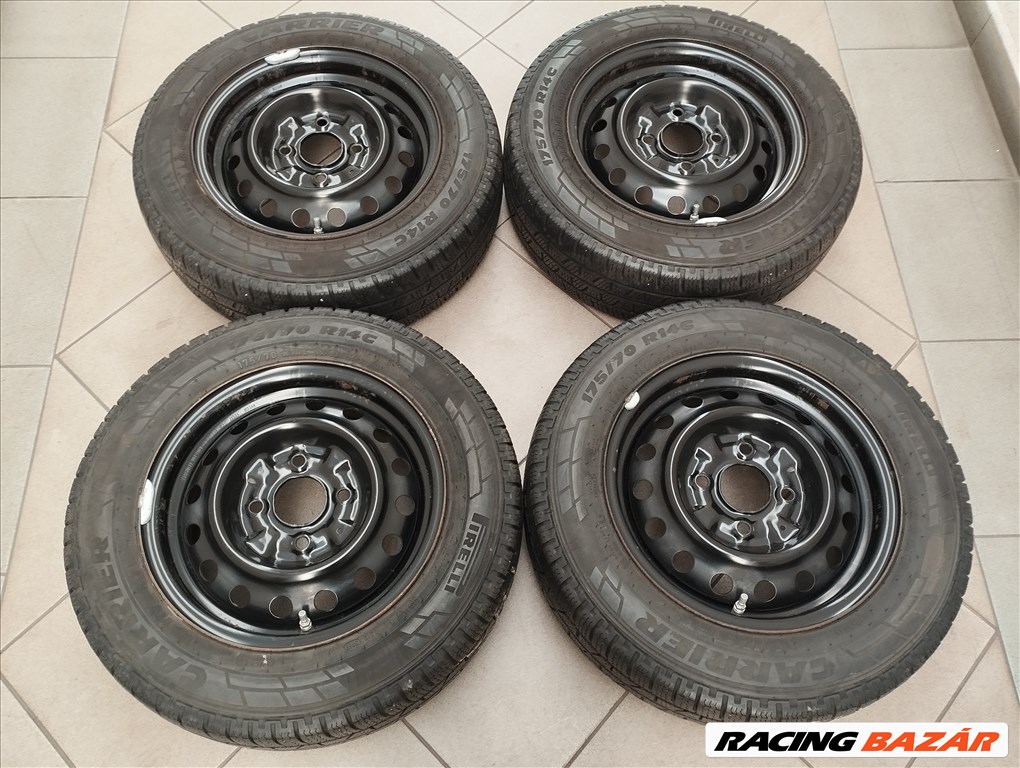  4x114.3 Nissan gyári lemezfelni 5,5x14 ET45 NV200 Evalia TPMS 175/70 14C 1. kép