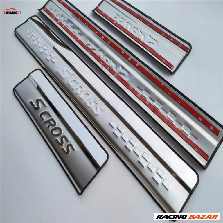 Suzuki S Cross összes modellhez krómozott alumínium 4 részes küszöbvédő garnitúra 9. kép
