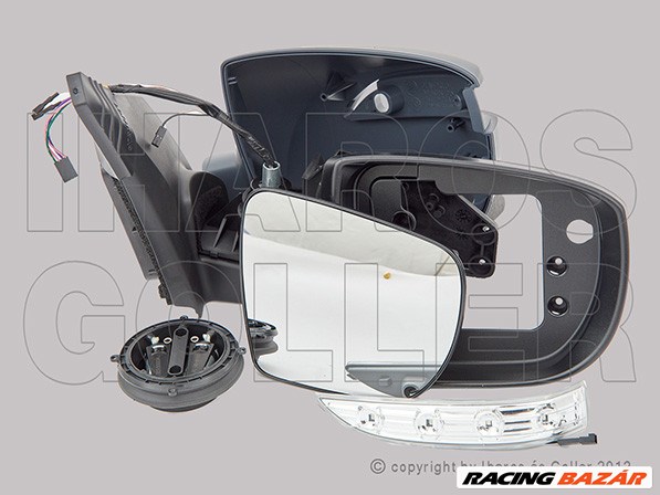 Hyundai Ix35 2010.04.01-2014.12.31 Visszapillantó tükör jobb, el. áll., domb., fűth., fény., vill. (13AB) 1. kép