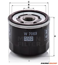 MANN-FILTER W 7069 - olajszűrő HONDA SSANGYONG 1. kép