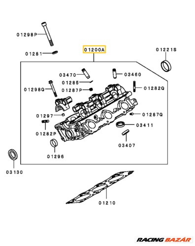 MD301620 Mitsubishi Pajero Hengerfej 3.0L 6G72 1990-2000 6. kép