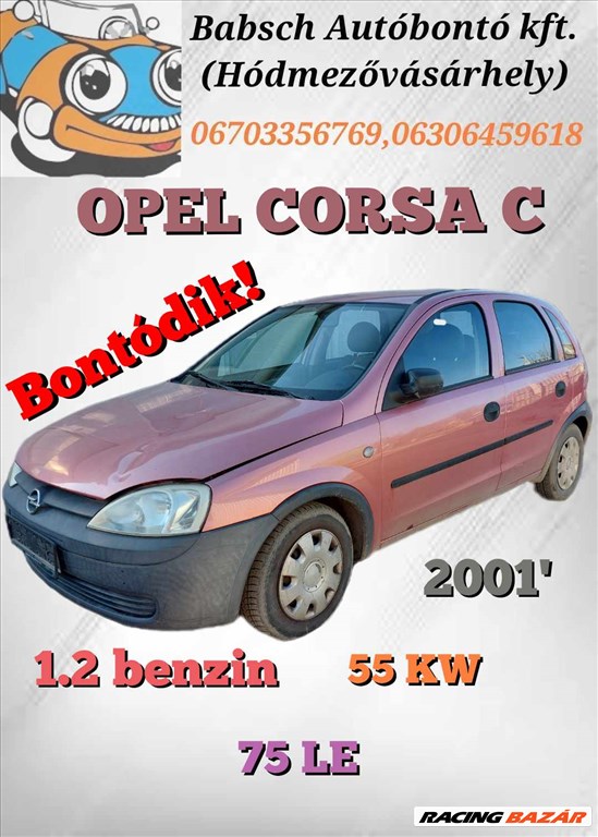 Opel Corsa C bontott alkatrészei (24/20) 1. kép