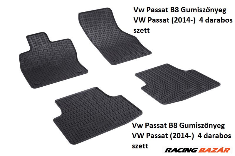 Vw Passat B8 Gumiszőnyeg VW Passat (2014-) 4 darabos szett 1. kép
