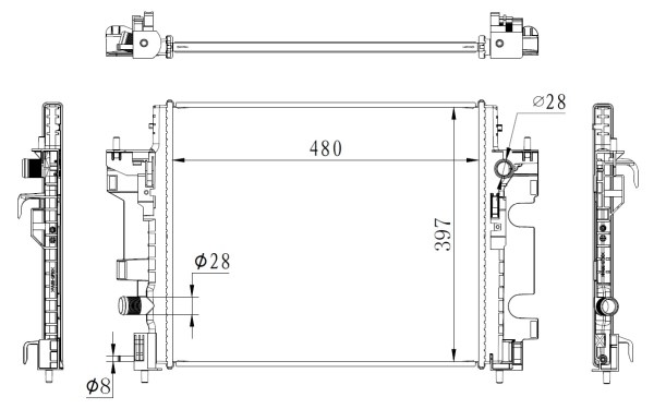 NRF 59274 - Vízhűtő (Hűtőradiátor) RENAULT SMART 1. kép