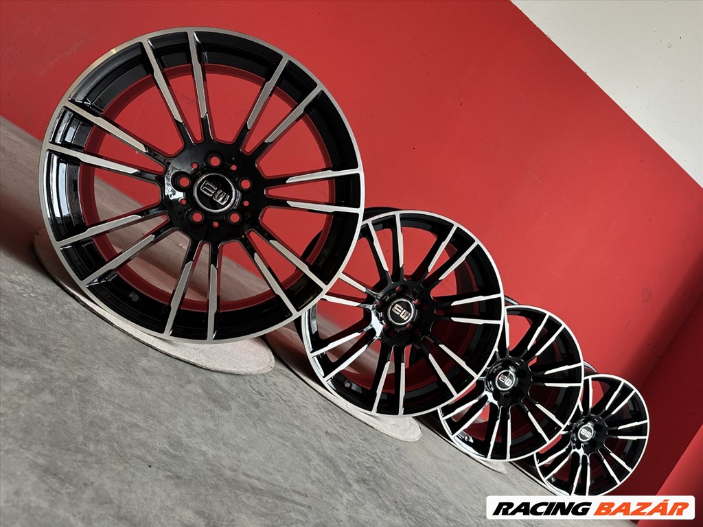 R19 5x112 (66.6) Elite Wheels EW01 STARGAZE 8.5J ET30 BLACK POLISH új alufelnik 19" 4. kép