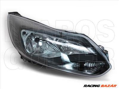 Ford Focus 2011.03.01-2014.09.31 Fényszóró H1/H7 jobb fekete h. (motorral) TYC (04JS)