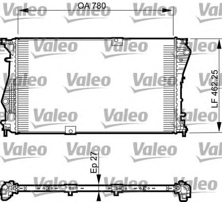 VALEO 735599 - Vízhűtő (Hűtőradiátor) OPEL RENAULT 1. kép