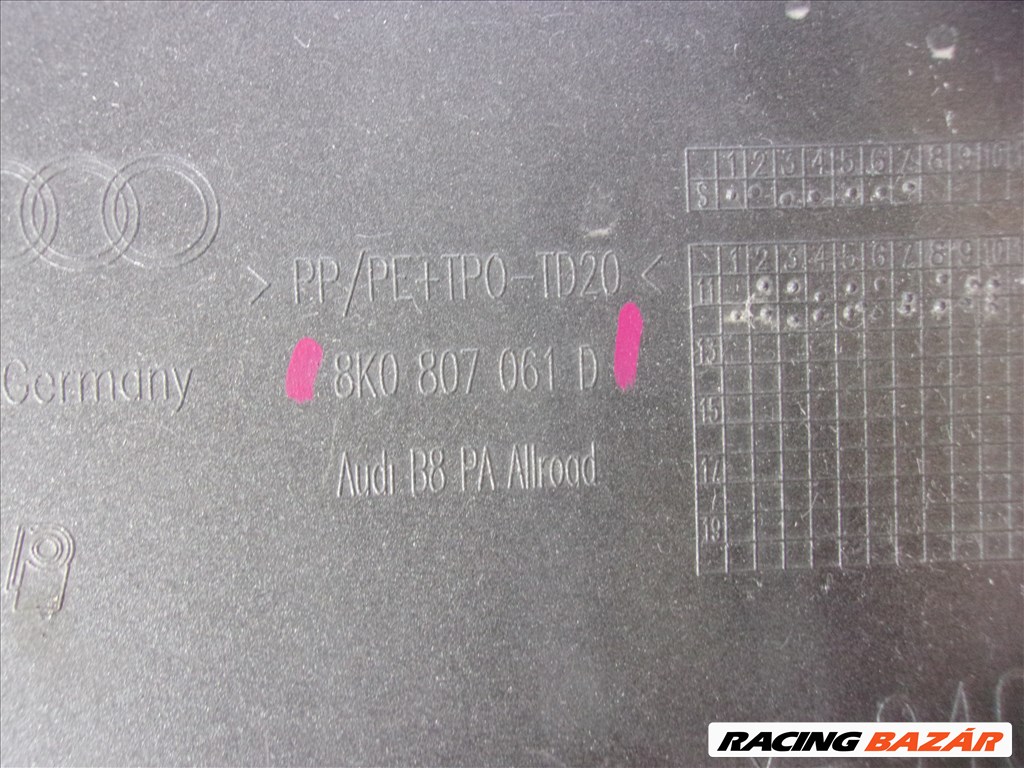 AUDI A4 ALLROAD 8K0 első lökhárító szegély 2012-2016 8K0807061D 6. kép