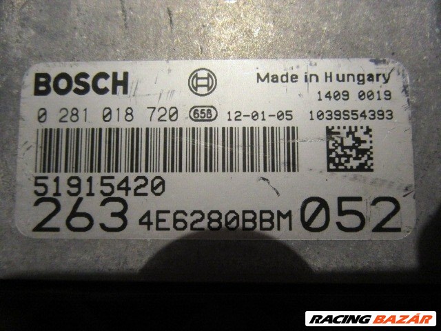 Fiat Doblo 2009-2015 1,6 16v Diesel 105 Le motorvezérlő 0281018720 , 51915420 3. kép
