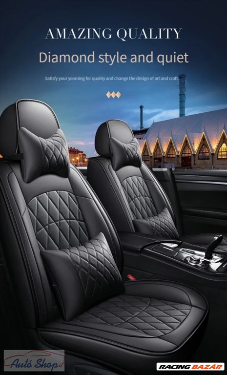 BMW E39,E60,E61,F10,F11,F07 Minőségi Bőr üléshuzat szett 2. kép