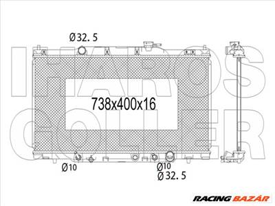 Honda CRV 2002.04.01-2006.03.31 Vízhűtő R (0SE6)