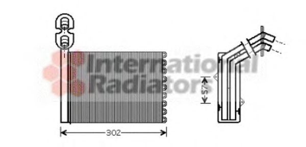 VAN WEZEL 58006201 - Hőcserélő, belső tér fűtés FORD SEAT VW 1. kép