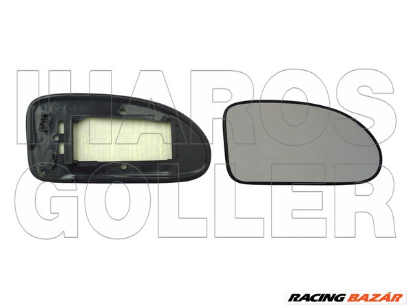 Ford Focus 1998.10.01-2004.08.31 Tükörlap cserélh., jobb, fehér, domb. (szögl.felf) (0HTU) 1. kép