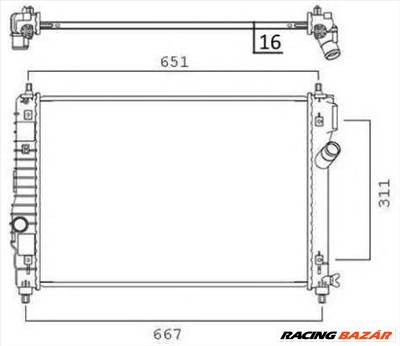 NRF 58505 - Vízhűtő (Hűtőradiátor) CHEVROLET