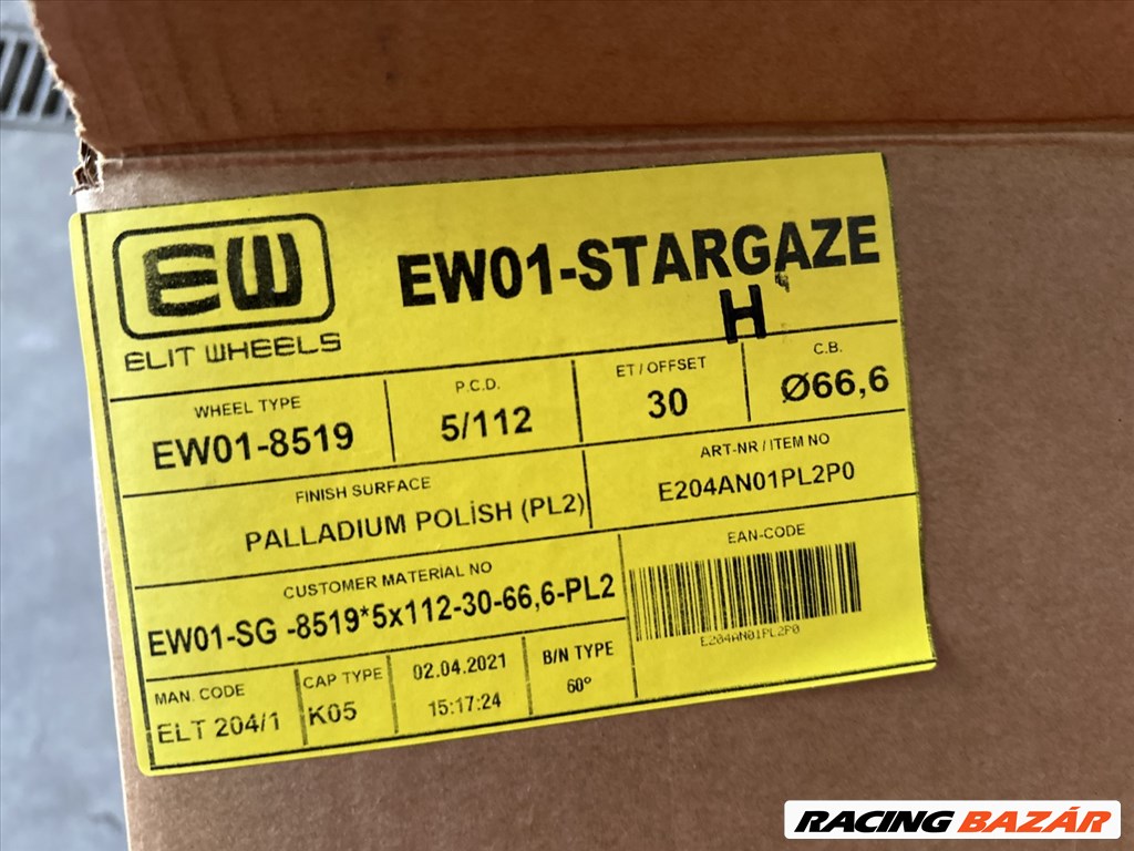 R19 5x112 (66.6) Elite Wheels EW01 STARGAZE 8.5J ET30 új alufelnik 19" 5. kép